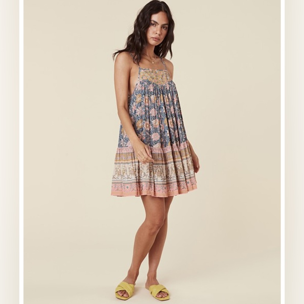 Spell mossy strappy mini dress
